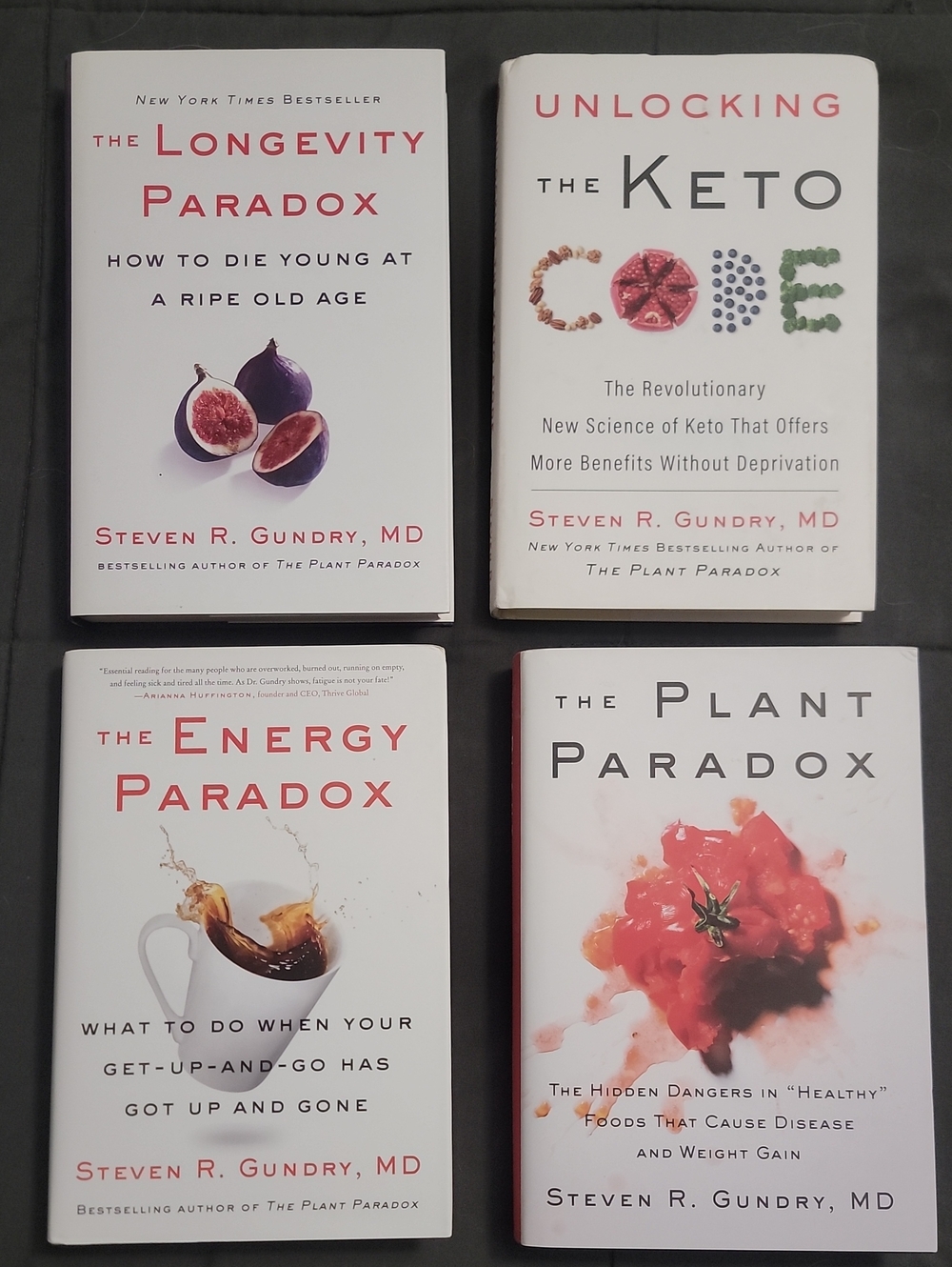 Set Of 4 NEW Steven R. Gundry Health Books – Hardcover.
